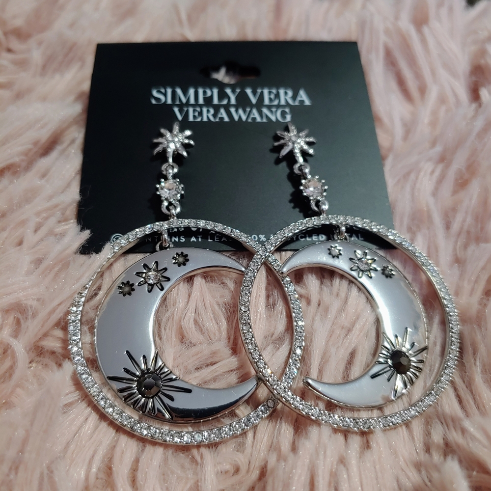 Simply Vera Vera Wang Silver Starburst Earrings